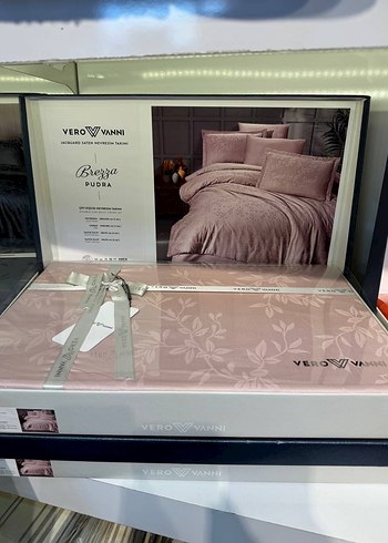 VERO VANNI JACQUARD BREZZA PUDRA ÇİFT KİŞİLİK NEVRESİM TAKIMI - Görsel 2