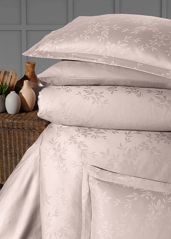 VERO VANNI JACQUARD BREZZA PUDRA ÇİFT KİŞİLİK NEVRESİM TAKIMI - Görsel 3