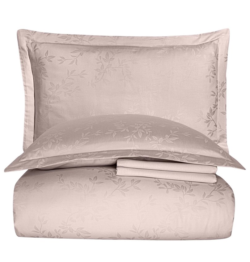 VERO VANNI JACQUARD BREZZA PUDRA ÇİFT KİŞİLİK NEVRESİM TAKIMI - Görsel 4