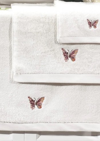 VERO VANNI CUBO NAKIŞLI HAVLU SET FLY - Görsel 2