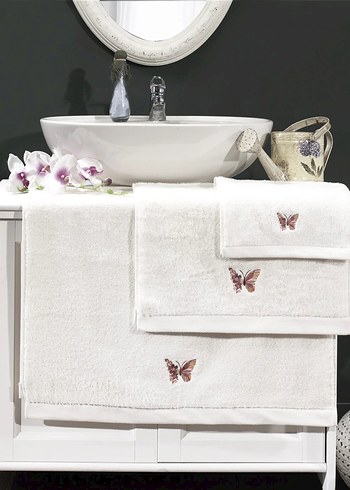 VERO VANNI CUBO NAKIŞLI HAVLU SET FLY - Görsel 3