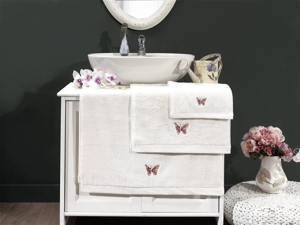 VERO VANNI CUBO NAKIŞLI HAVLU SET FLY - Görsel 3