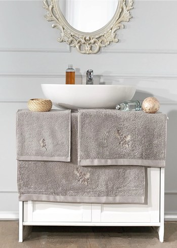 VERO VANNI CUBO NAKIŞLI HAVLU SET SUMMER - Görsel 3