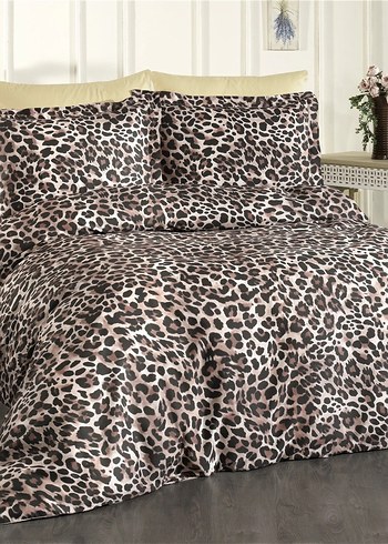 VERO VANNI NOVA SATEN NEVRESİM TAKIMI ÇİFT KİŞİLİK LEOPAR - Görsel 3