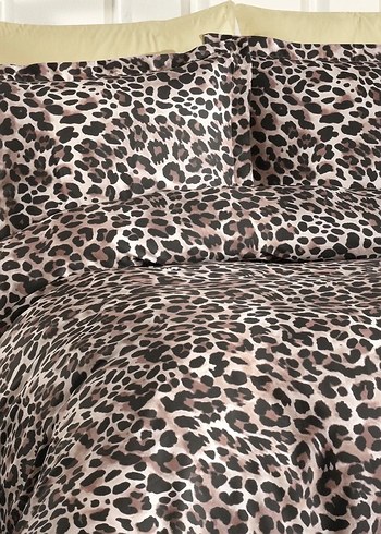 VERO VANNI NOVA SATEN NEVRESİM TAKIMI ÇİFT KİŞİLİK LEOPAR - Görsel 2
