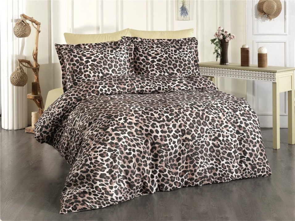 VERO VANNI NOVA SATEN NEVRESİM TAKIMI ÇİFT KİŞİLİK LEOPAR - Görsel 3