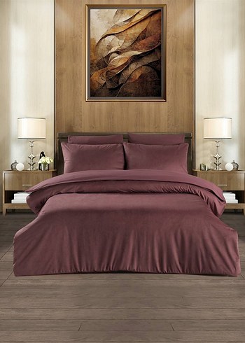 VERO VANNI VELVET NEVRESİM TAKIMI GÜL KURUSU - Görsel 2