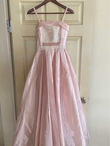 Kız çocuk abiye pembe 15-16 yaş