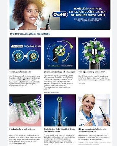 tek beden Beden Oral-b diş fırçası yedek başlık 2li