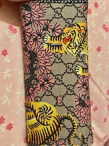 Gucci Gucci cüzdan kaplan ve sakura desenli