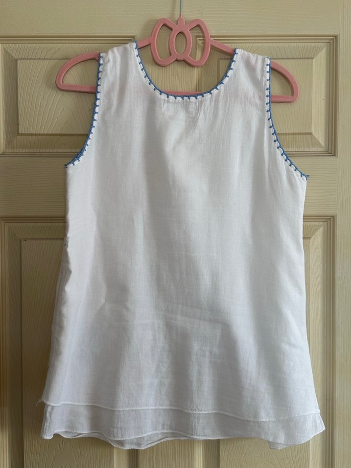 Şile bezi el işleme bluz beyaz M-l beden - Görsel 3