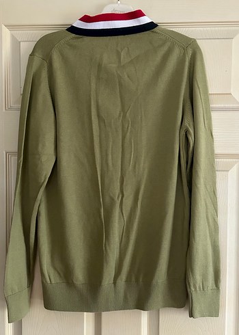 Tommy Hilfiger Haki Renk Kazak S beden - Görsel 3