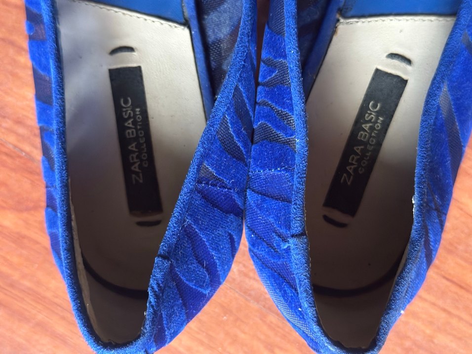 Zara babet saks mavi 39 no - Görsel 4