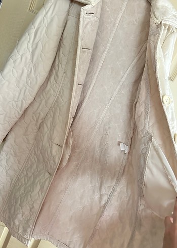 Koton bej kapitone kadın kaban - Görsel 4