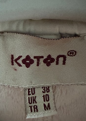 Koton bej kapitone kadın kaban - Görsel 5