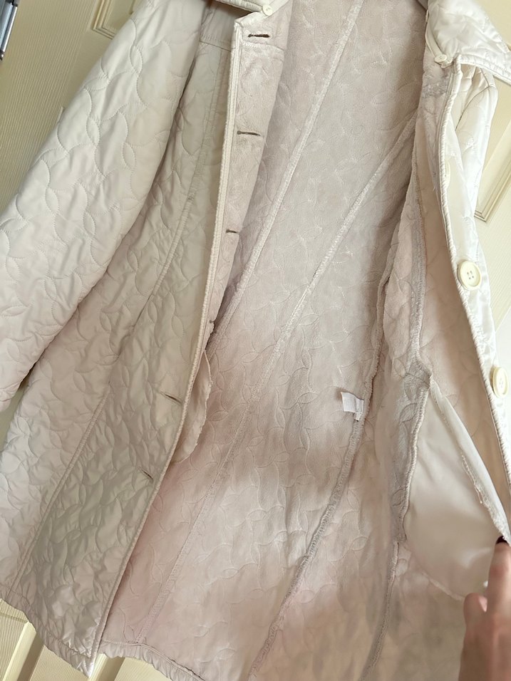 Koton bej kapitone kadın kaban - Görsel 4