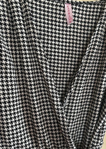 Kazayağı desenli elbise - Görsel 5