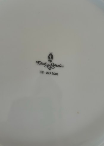 Gold Yeşil Kenarlı Porselen Servis Tabağı Vintage - Görsel 4