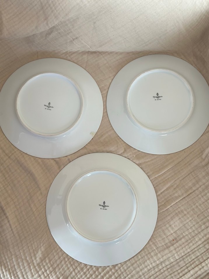 Gold Yeşil Kenarlı Porselen Servis Tabağı Vintage - Görsel 3