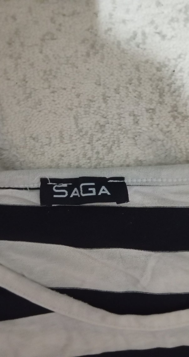 Çizgili Siyah Beyaz Hamile Bluzu - Görsel 2