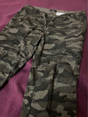 Yeşil Camo Regular Pantolon