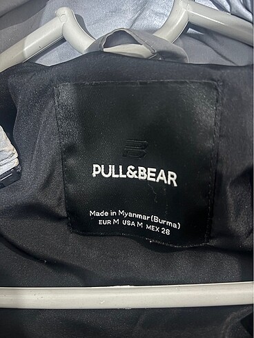 m Beden gri Renk pull&bear reflektör şişme mont