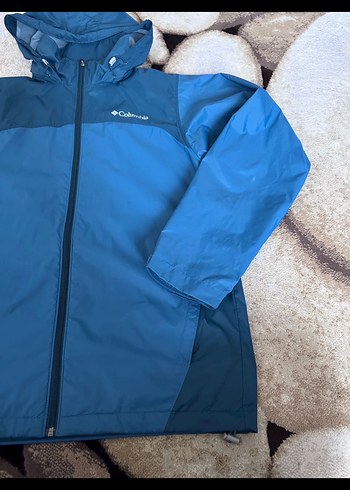 Columbia Erkek Mavi Kapüşonlu Yağmurluk - Görsel 2