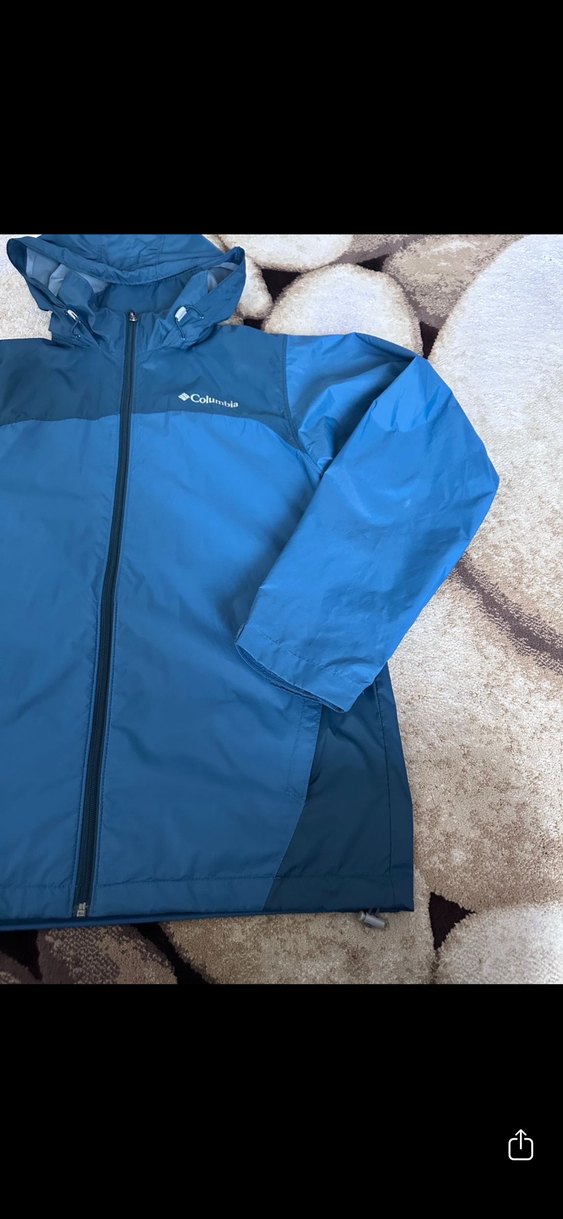 Columbia Erkek Mavi Kapüşonlu Yağmurluk - Görsel 2
