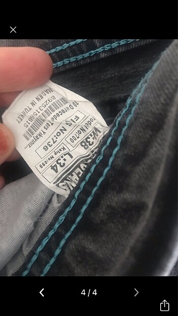l/xl Beden gri Renk Kot pantolon