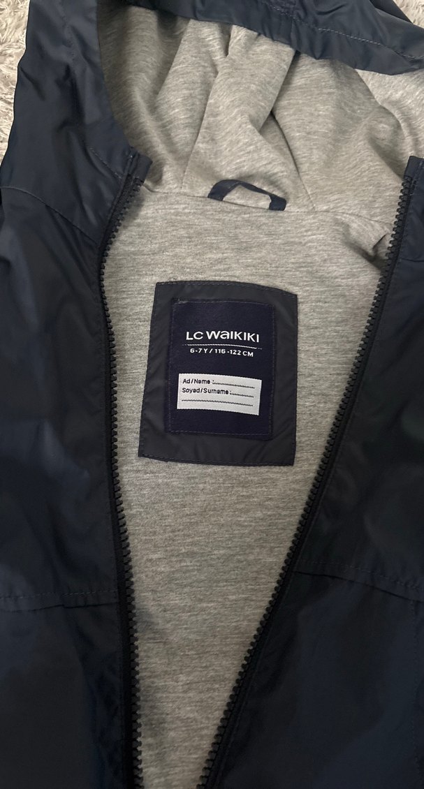 Lacivert Kapüşonlu Fermuarlı Erkek Çocuk Mont - Görsel 2