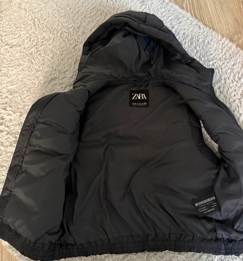 Zara Çocuk Kapüşonlu Fermuarlı Yelek - Görsel 2