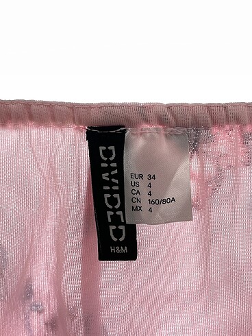 34 Beden pembe Renk H&M Kısa Elbise %70 İndirimli.