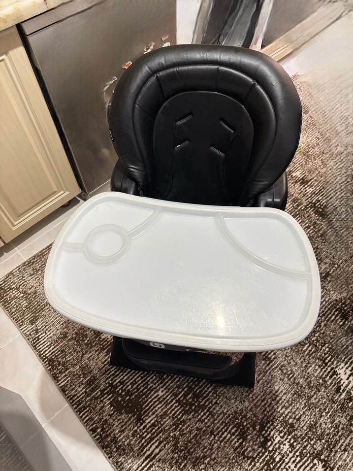 Siyah Bebek Mama Sandalyesi Tepsili - Görsel 3