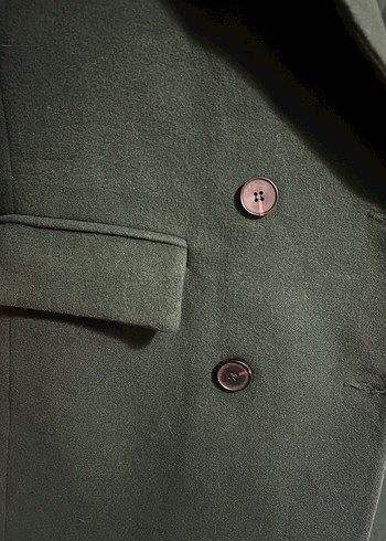 Siyah Çift Düğmeli Kaban - Görsel 2