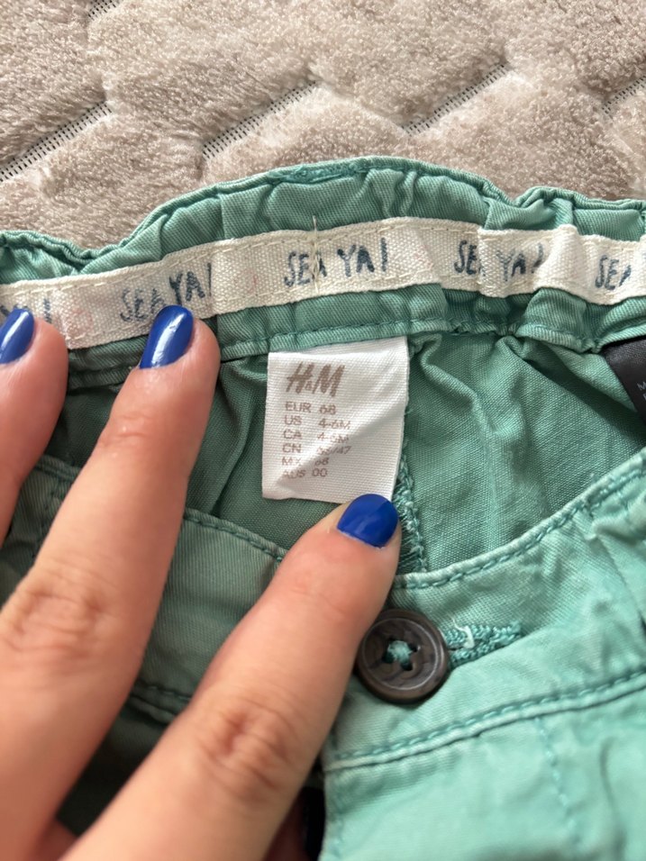 Düğmeli Erkek Çocuk Yeşil Pantolon - Görsel 4