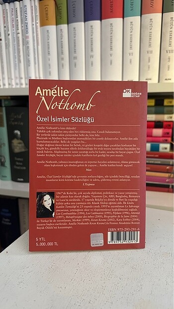  Beden Amelie Nothomb - Özel İsimler Sözlüğü