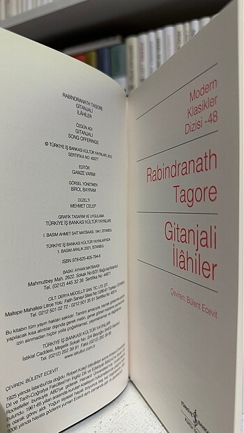  Beden Renk Gitanjali İlahiler (Ciltli) Tagore