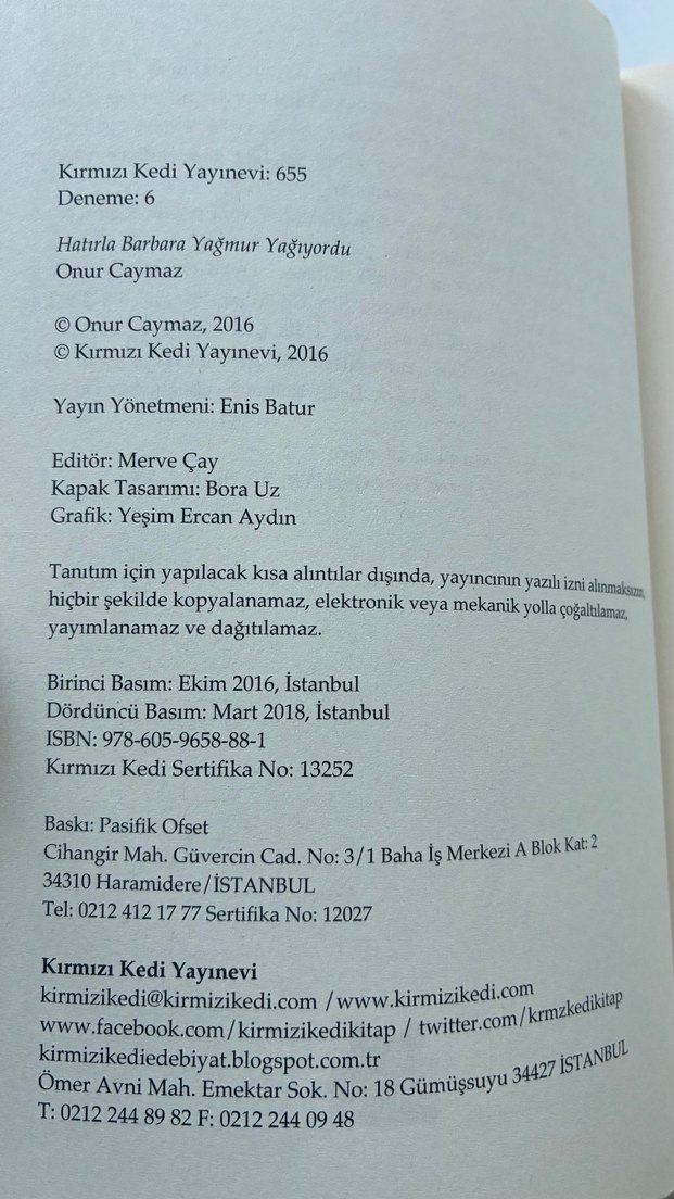 Hatırla Barbara Yağmur Yağıyordu - Onur Caymaz - Görsel 4