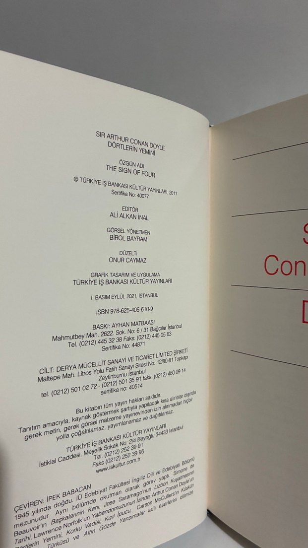 Dörtlerin Yemini (Ciltli) Sherlock Holmes - Görsel 4