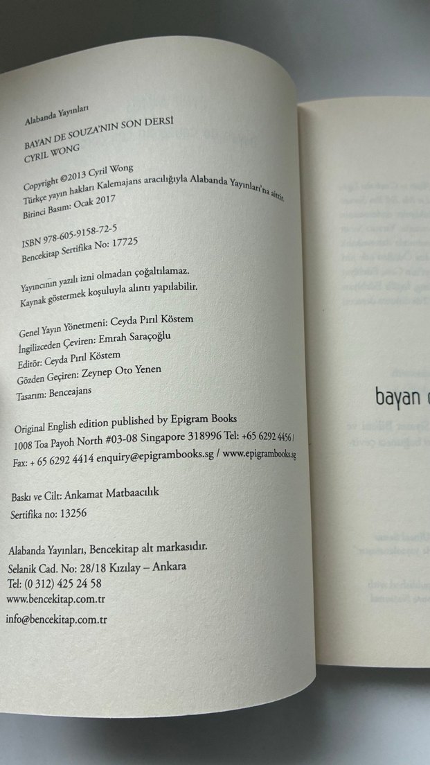 Bayan de Souza'nın Son Dersi - Cyril Wong - Görsel 3