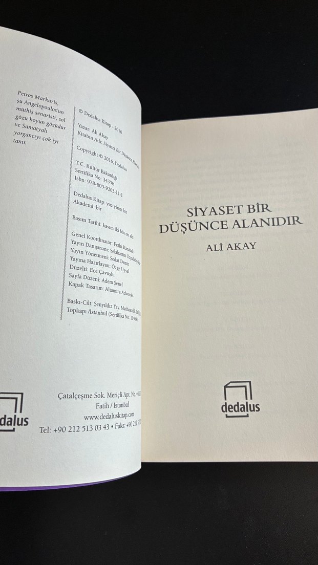 Siyaset Bir Düşünce Alanıdır - Ali Akay - Görsel 3