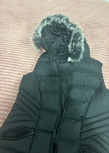 Siyah Kürklü Uzun Kadın Yelek - Görsel 2