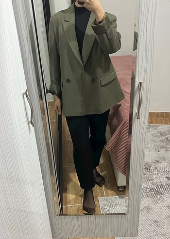 Kadın Haki  Blazer ceket - Görsel 2