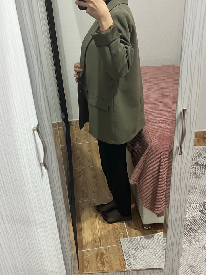 Kadın Haki  Blazer ceket - Görsel 3