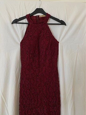 Bordo elbise