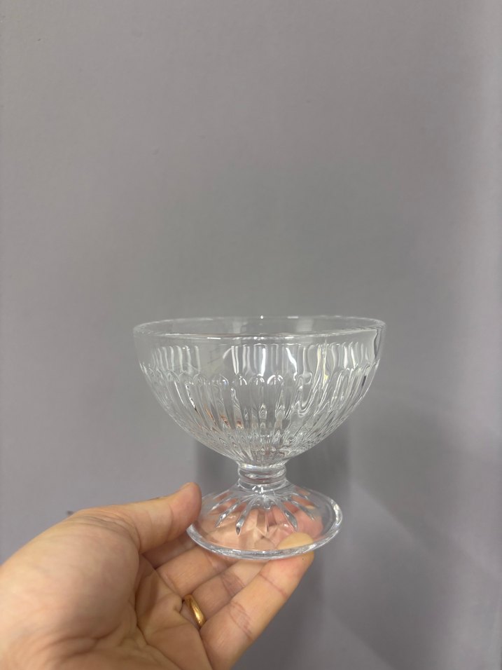 14 adet ayaklı cam kase 220ml - Görsel 4