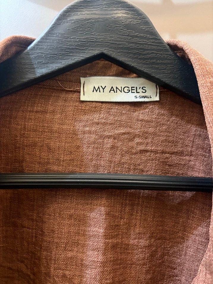 Kahverengi Kadın Bohem Gömlek - Görsel 3