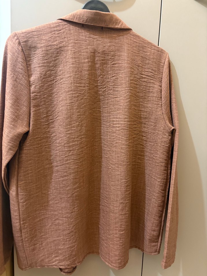 Kahverengi Kadın Bohem Gömlek - Görsel 4