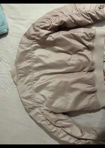 Bej Kadın Fermuarlı Street Wear Ceket - Görsel 4