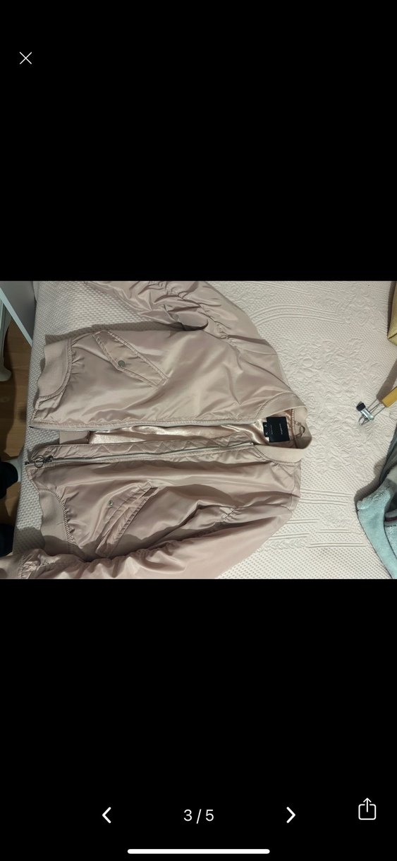 Bej Kadın Fermuarlı Street Wear Ceket - Görsel 3